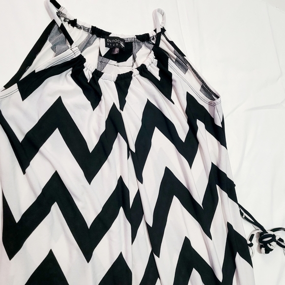 ENFOCUS STUDIO Ladies Lovely Black & White Maxi Lined Dress - Size 6 - Picture 3 of 9